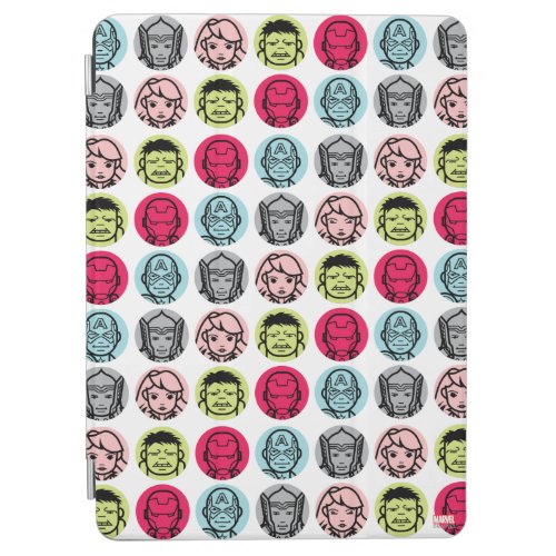 Avengers Stylized Line Art Icons Pattern iPad Air Cover