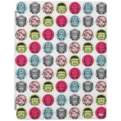 Avengers Stylized Line Art Icons Pattern iPad Smart Cover