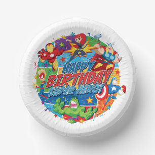 Avengers Super Hero Birthday Paper Bowls