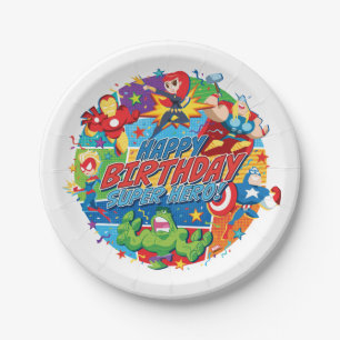 Avengers Super Hero Birthday Paper Plates