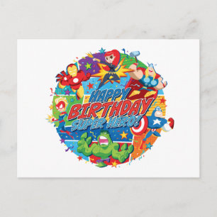 Avengers Super Hero Birthday Postcard