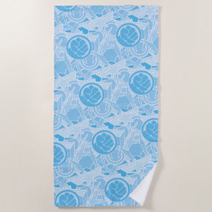 Avengers Symbols Pattern Beach Towel