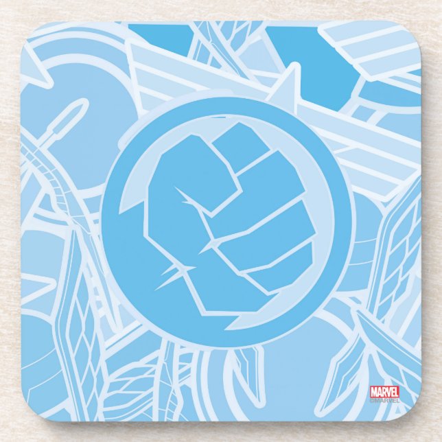 Avengers Symbols Pattern Coaster (Front)