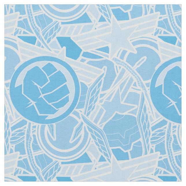 Avengers Symbols Pattern Fabric (Close Up)