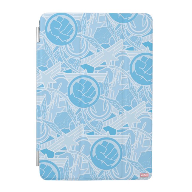 Avengers Symbols Pattern iPad Mini Cover (Front)