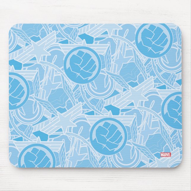 Avengers Symbols Pattern Mouse Pad (Front)