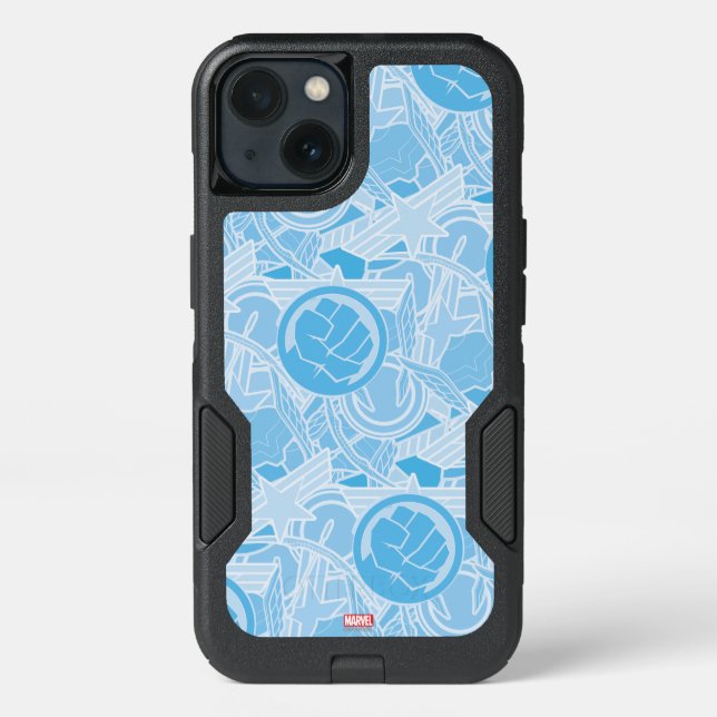 Avengers Symbols Pattern Otterbox iPhone Case (Back)