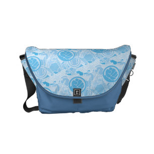 Avengers Symbols Pattern Small Messenger Bag