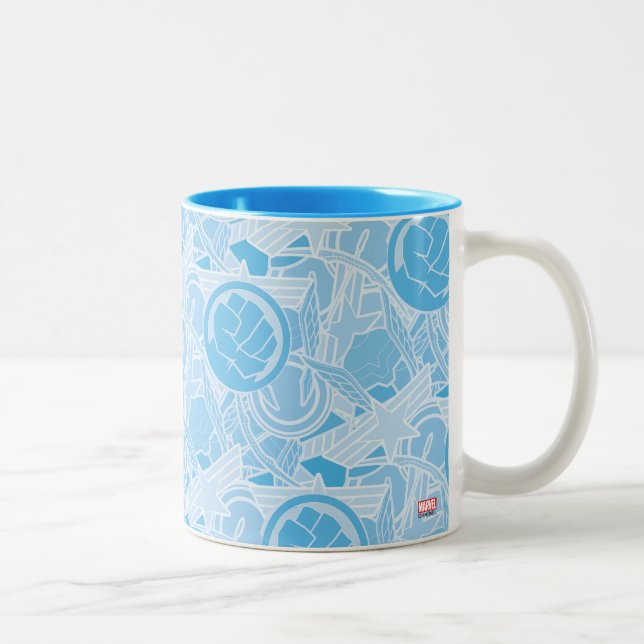 Avengers Symbols Pattern Two-Tone Coffee Mug (Right)
