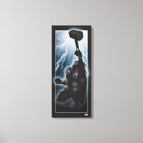 Avengers Thor Character Silhouette Canvas Print