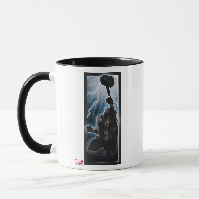 Avengers Thor Character Silhouette Mug (Left)