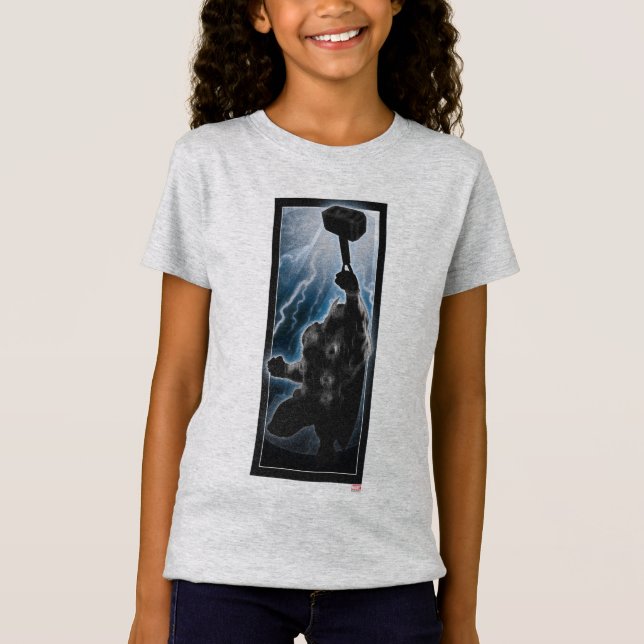 Avengers Thor Character Silhouette T-Shirt (Front)