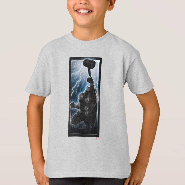 Avengers Thor Character Silhouette T-Shirt (Front)
