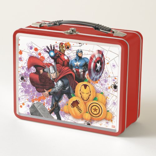 Avengers  Thor Iron Man  Cap Halloween Metal Lunch Box