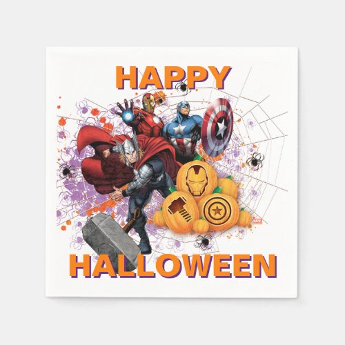 Avengers  Thor Iron Man  Cap Halloween Napkins