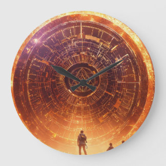 Avengers Unite: Defending the Space Station Large Clock