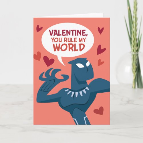 Avengers Valentines Day  Black Panther You Rule Card