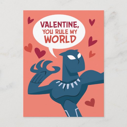 Avengers Valentines Day  Black Panther You Rule Postcard
