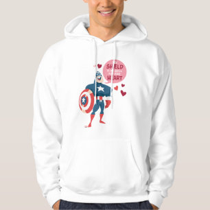 Avengers Valentine's Day Captain America Shield Hoodie
