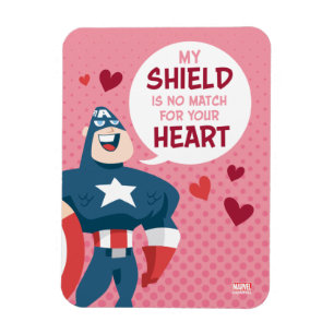 Avengers Valentine's Day   Captain America Shield Magnet