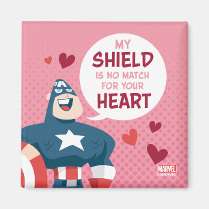 Avengers Valentine's Day   Captain America Shield Magnet