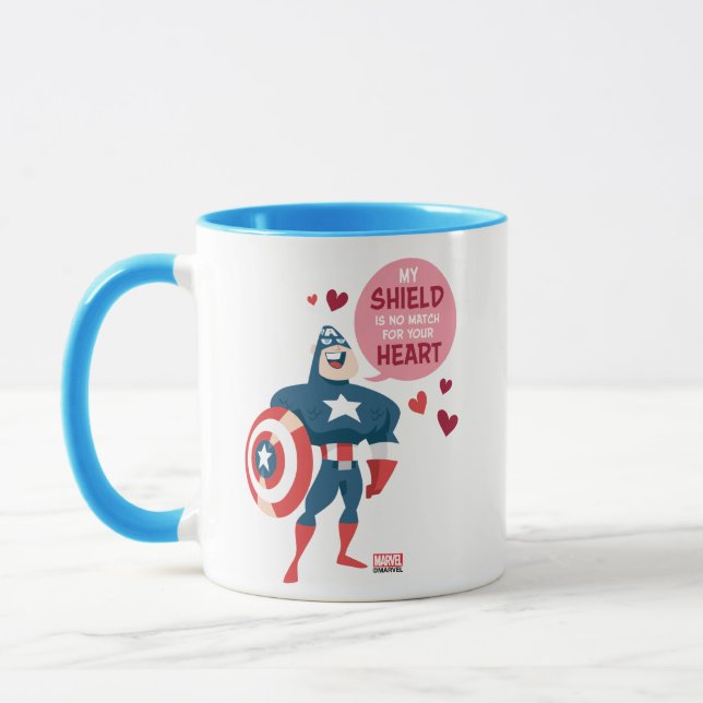 Avengers Valentine's Day | Captain America Shield Mug (Left)