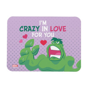 Avengers Valentine's Day   Hulk Crazy In Love Magnet