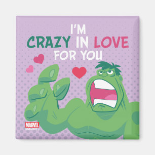 Avengers Valentine's Day   Hulk Crazy In Love Magnet