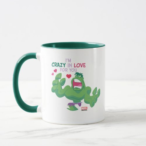 Avengers Valentines Day  Hulk Crazy In Love Mug