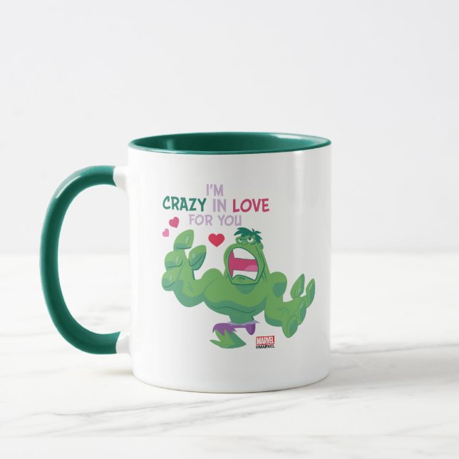 Avengers Valentine's Day | Hulk Crazy In Love Mug (Left)