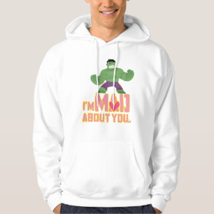 Avengers Valentine's Day Hulk Mad About You Hoodie