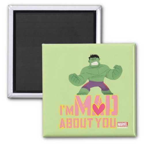 Avengers Valentines Day  Hulk Mad About You Magnet