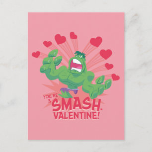 Avengers Valentine's Day Hulk - You're A Smash Postcard