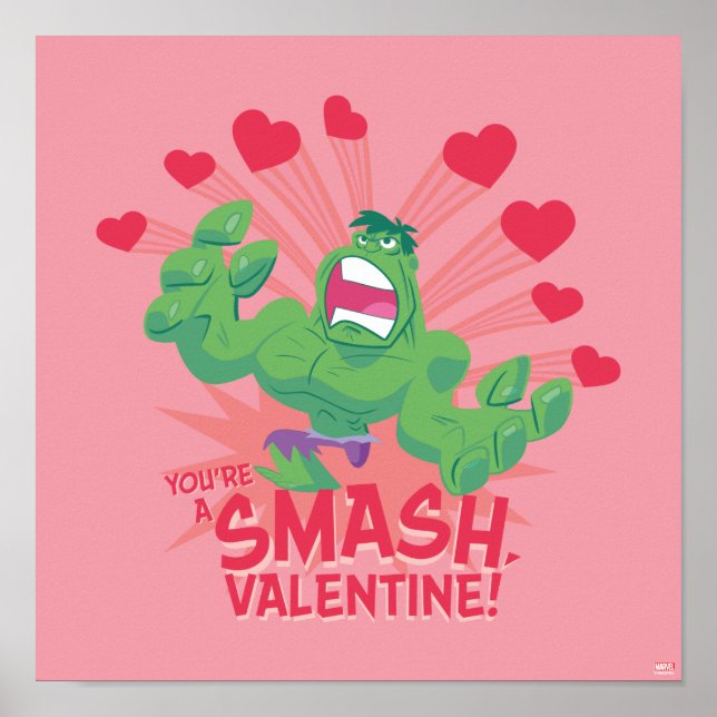 Avengers Valentine's Day | Hulk - You're A Smash Poster (Front)