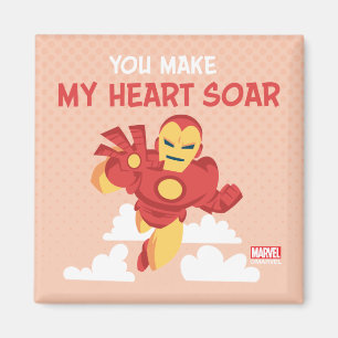 Avengers Valentine's Day   Iron Man Heart Soar Magnet