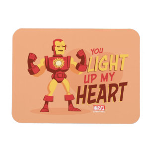 Avengers Valentine's Day   Iron Man Light My Heart Magnet