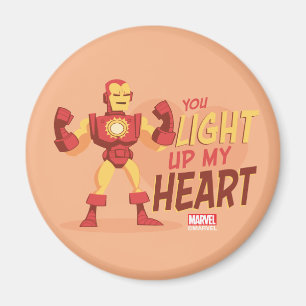 Avengers Valentine's Day   Iron Man Light My Heart Magnet