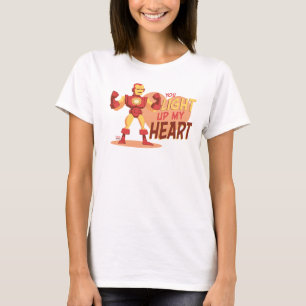 Avengers Valentine's Day   Iron Man Light My Heart T-Shirt