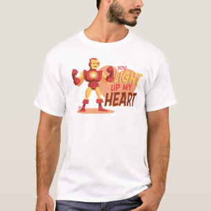 Avengers Valentine's Day Iron Man Light My Heart T-Shirt