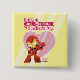 Avengers Valentine's Day   Iron Man Super-Charged Button