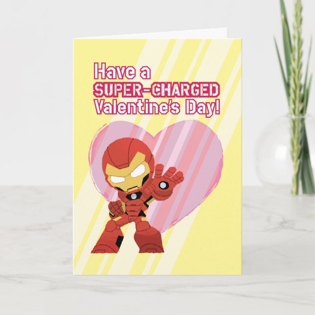 Avengers Valentine's Day | Iron Man Super-Charged Card (Front)