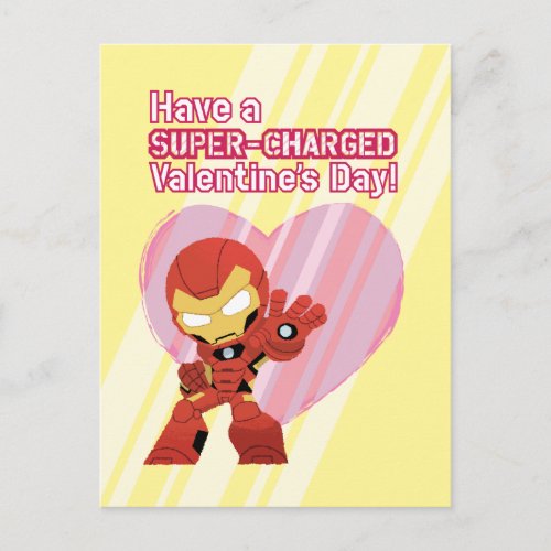 Avengers Valentines Day  Iron Man Super_Charged Postcard