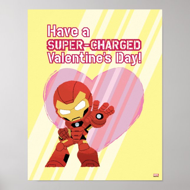 Avengers Valentine's Day | Iron Man Super-Charged Poster (Front)