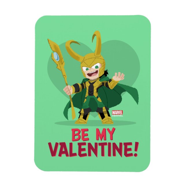 Avengers Valentine's Day | Loki - Be My Valentine Magnet (Vertical)