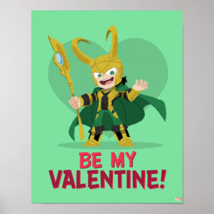 Avengers Valentine's Day   Loki - Be My Valentine Poster