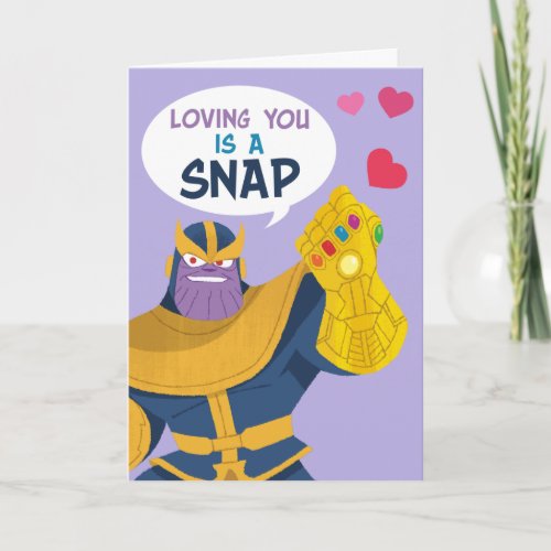 Avengers Valentines Day  Thanos Snap Card