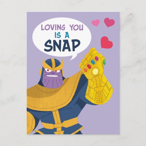 Avengers Valentines Day  Thanos Snap Postcard
