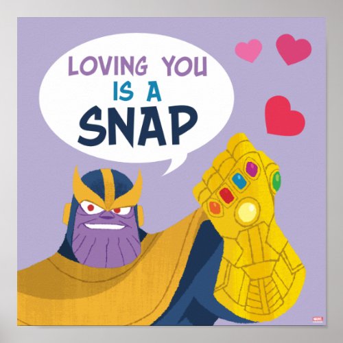 Avengers Valentines Day  Thanos Snap Poster