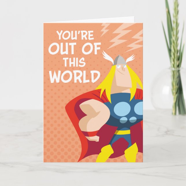 Avengers Valentine's Day | Thor: Out of This World Card (Front)