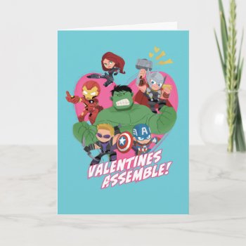 Avengers Valentine's Day | Valentine's Assemble Card by avengersclassics at Zazzle